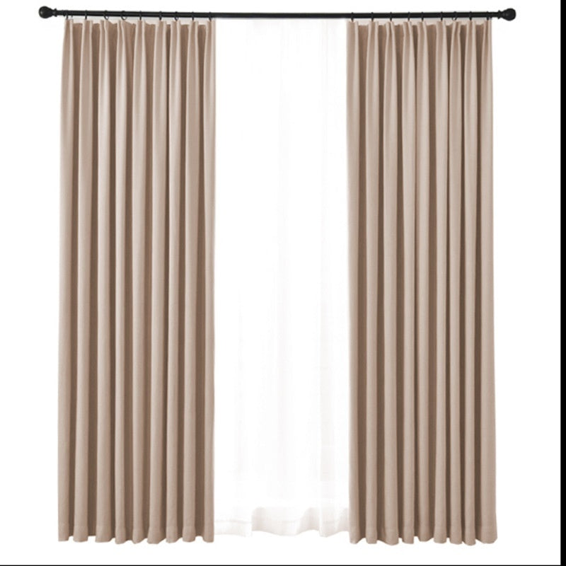 Full Shading Australian Wool Plush Velvet Curtain Insulated Non Inverted Finished Window Drapes for Home Decor