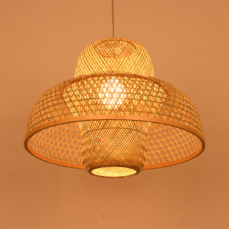 Bamboo Chandelier – New Chinese Style Farmhouse Lighting