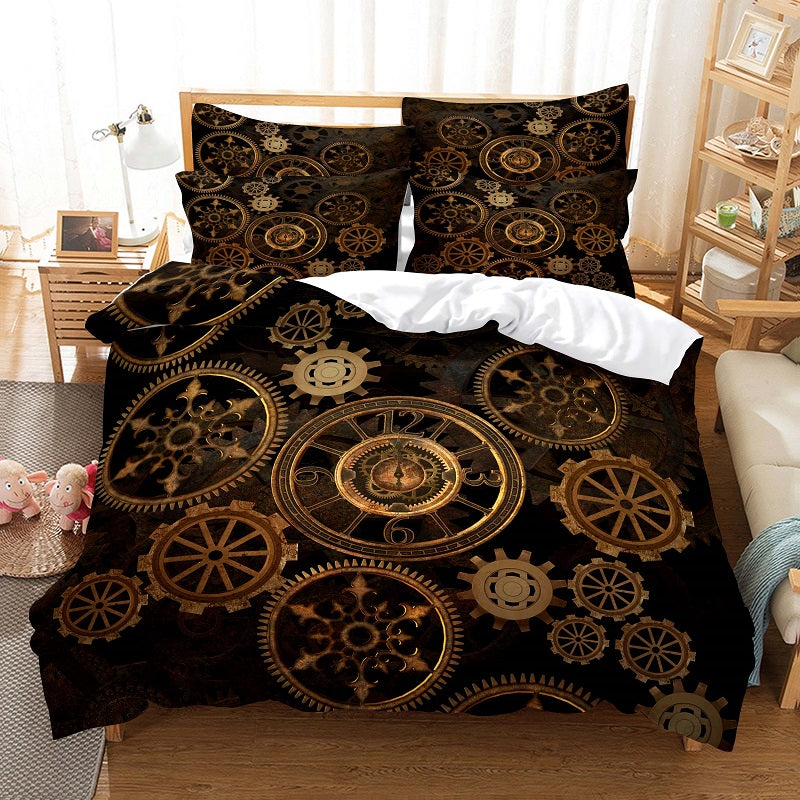 Digital Printing Bedding Quilt Cover with Pillowcases Soft Decorative Duvet Cover Bed Linen Set