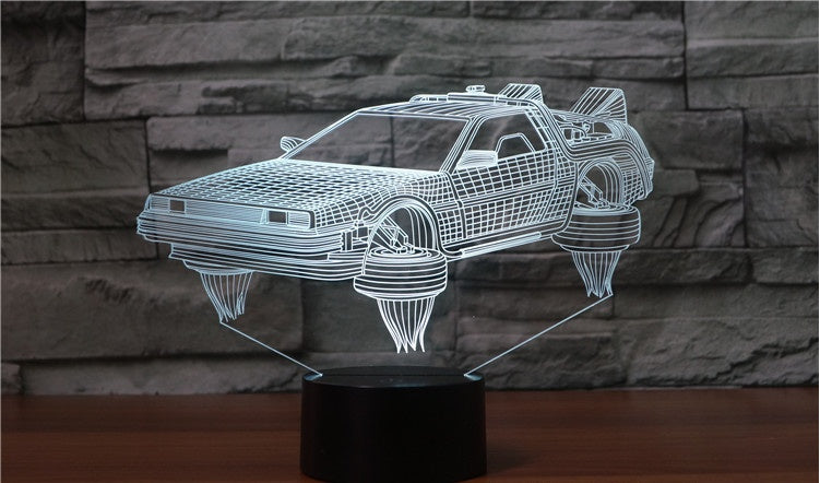 3D Sci-Fi Car Night Light LED Kids Bedroom Study Room Decorative Lamp