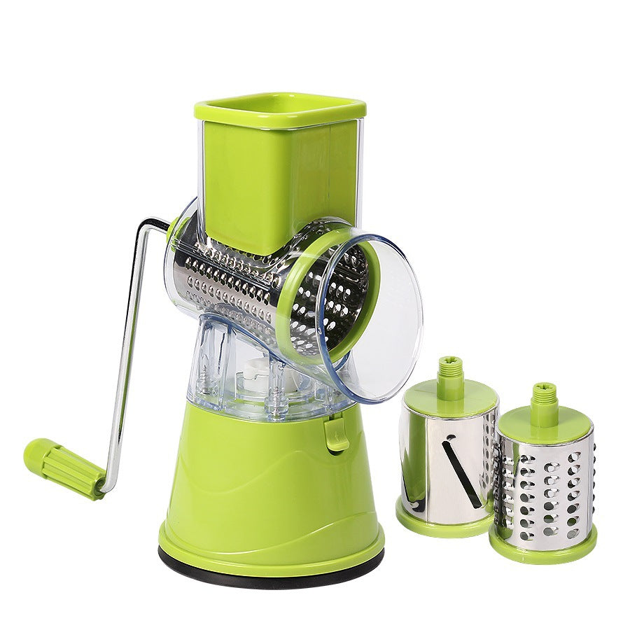 Multi Function Manual Drum Cutter Stainless Steel Vegetable Grater Slicer Kitchen Tool