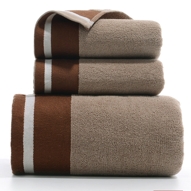 Pure Cotton Towel Set 3 Piece Soft Absorbent Hand and Bath Towels Premium Bathroom Set