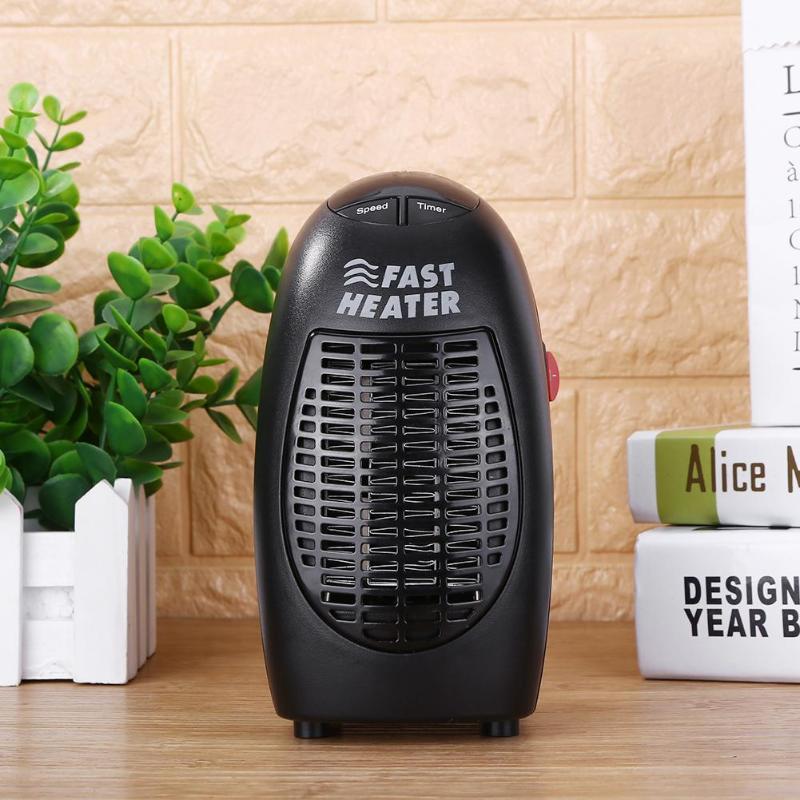 Electric Heater 360 Degree Rotating Plug Mini Heater Portable Small Appliance for Home Office Fast Heating