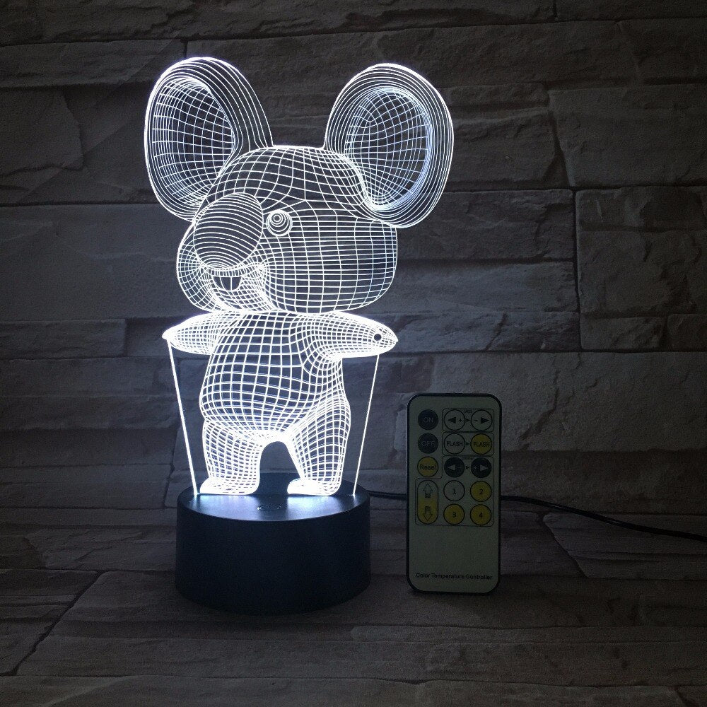 Koala Night Light Cute LED Bedside Lamp Soft Glow Kids Room Nursery Decor