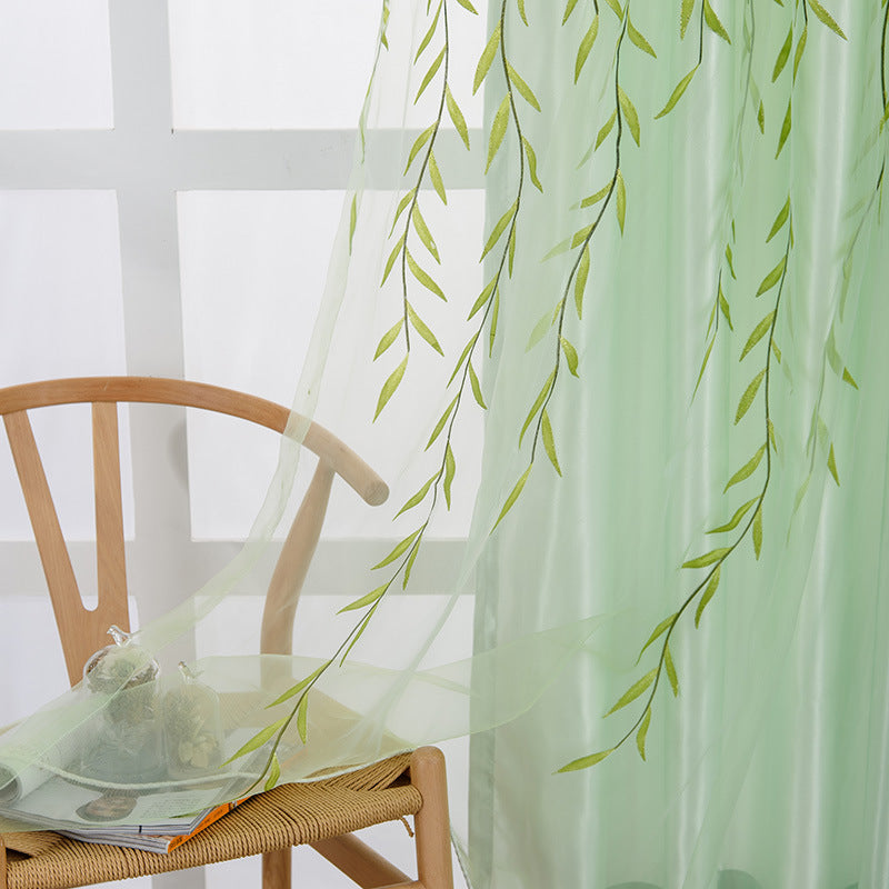 Exquisite Transparent Printed Curtains – Elegant Sheer Window Drapes