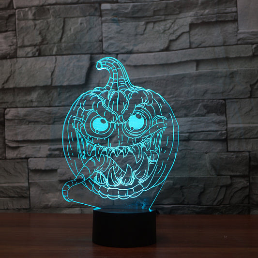 3D LED Colorful Pumpkin Lights Decorative Halloween Pumpkin Lamp Party & Home Decoration