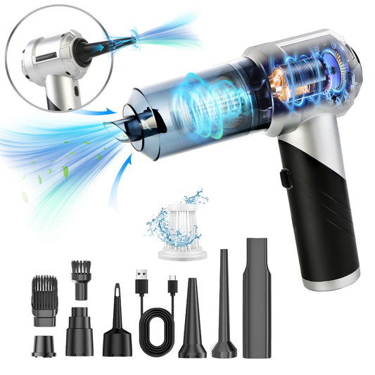 Cordless Car Vacuum Cleaner 20000PA Portable Handheld Vacuum with Brushless Motor 3 Suction Levels Type-C Rechargeable Air Duster Blower for Home Car Office Camping