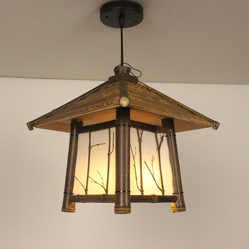 Retro Chinese Bamboo Chandelier – Tea Room Southeast Asia Style Lamp