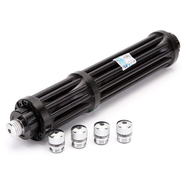 Black Extended Outdoor Tactical Laser Flashlight with Indicator High Power Self Defense Torch