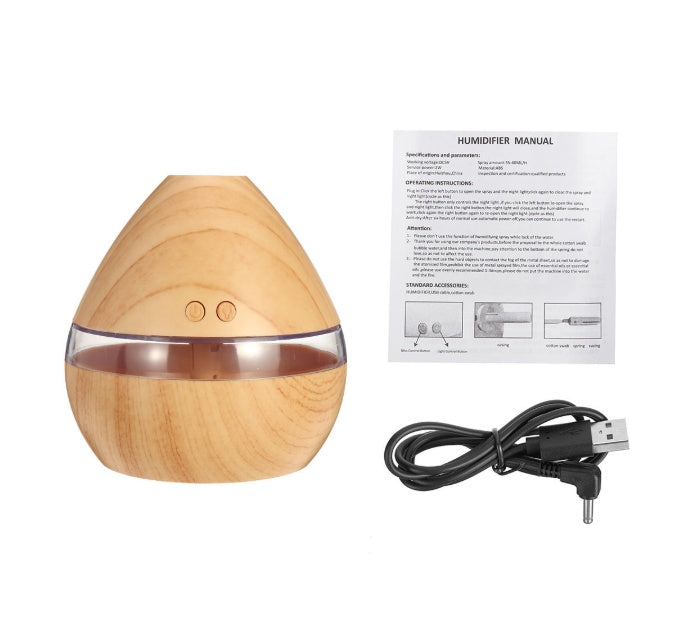 USB LED Aroma Ultrasonic Humidifier 300ML Essential Oil Air Diffuser Summer Aromatherapy Gift for Home and Office