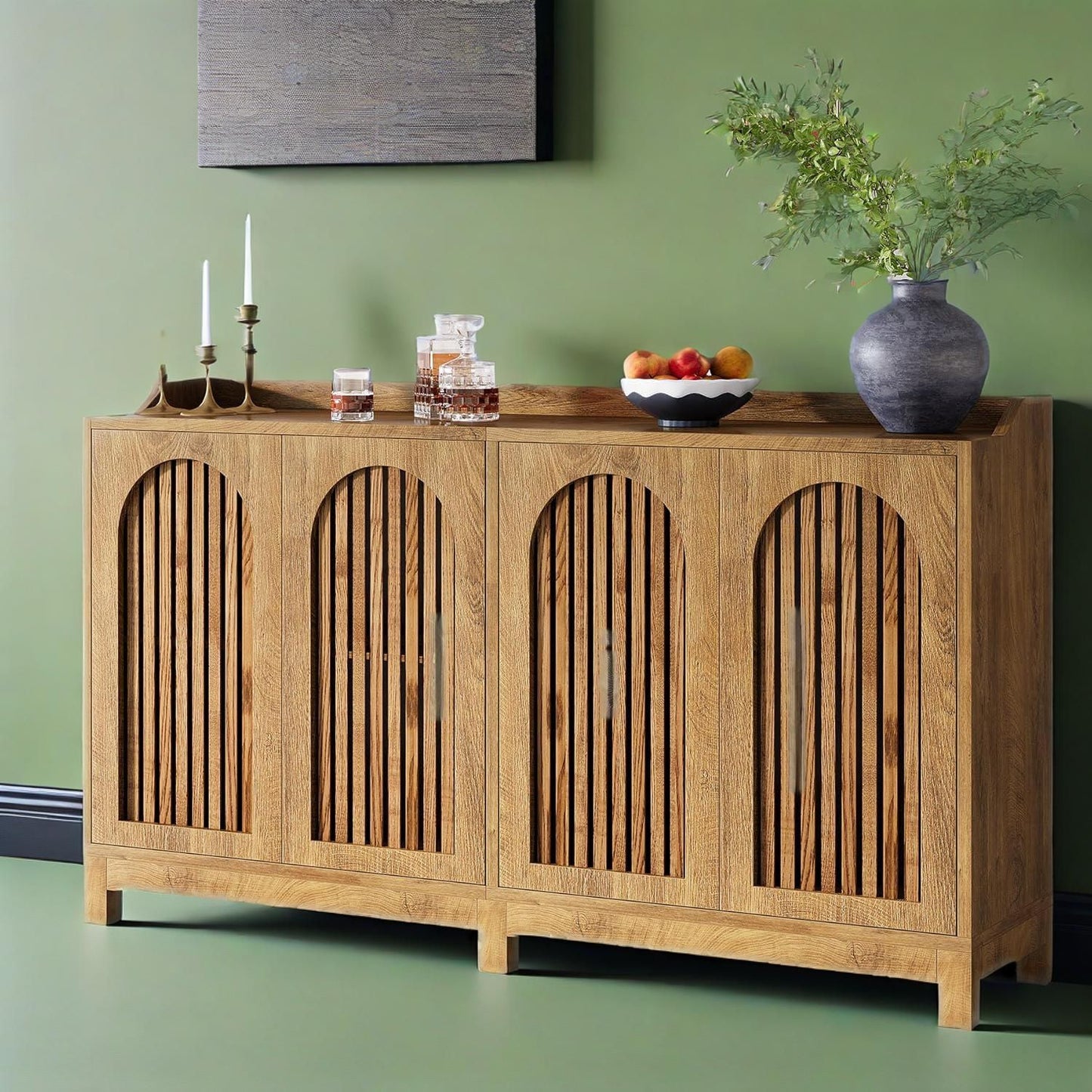 Sideboard Buffet Cabinet Dining Table Kitchen Furniture Storage Cabinet Modern Home Dining Room Set