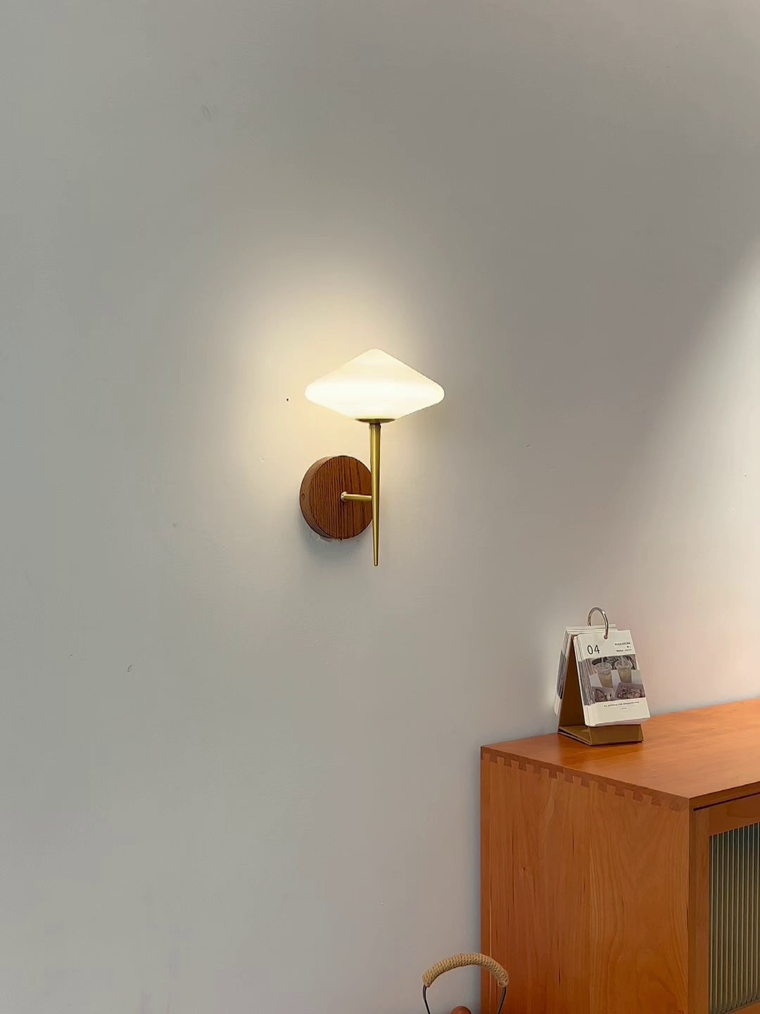 Black Walnut Brass Wall Lamp Living Room Bedroom Bedside Hallway Modern Wall Sconce Light