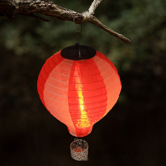 Solar Hot Air Balloon Lantern Lawn Lamp Outdoor Garden Hanging LED Decorative Light