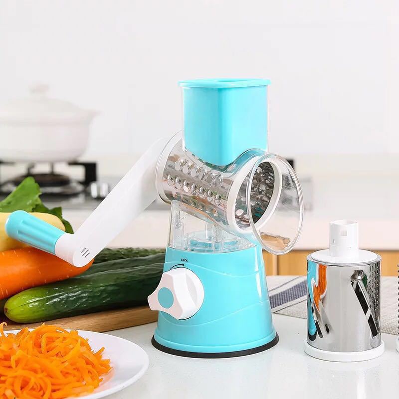 Hand Drum Rotary Grater – Manual Vegetable Slicer & Cheese Grinder