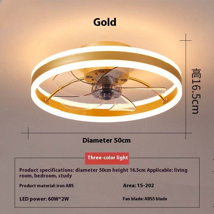 Invisible LED Ceiling Fan Light Bedroom Living Room Modern Ceiling Lamp With Fan