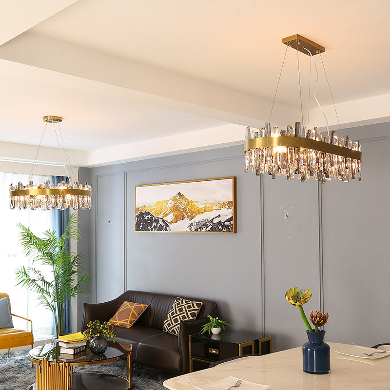 Simple Crystal Chandelier – Modern Living Room Ceiling Light