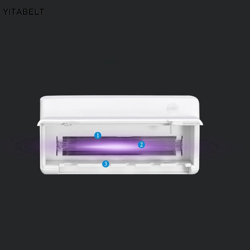 Disinfection Toothbrush Holder UV Sterilizer Wall Mounted Bathroom Toothbrush Organizer for Hygiene and Oral Care