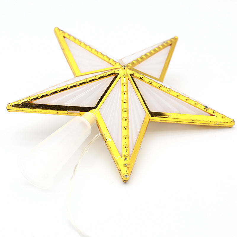 Christmas Tree Top Star Light USB Battery Powered LED Decoration with Two Lighting Modes