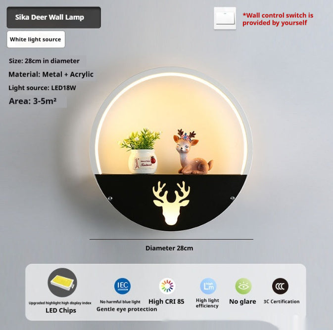Modern Minimalist LED Bedside Wall Light Creative Bedroom Decorative Lamp