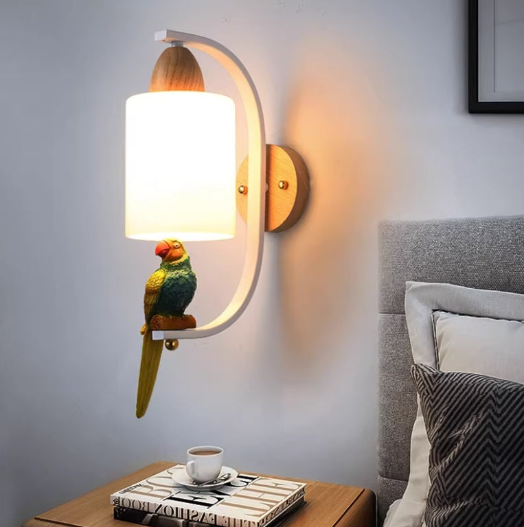 Solid Wood Wall Lamp Minimalist Bedside Creative Living Room Stair Aisle Background Wall Light