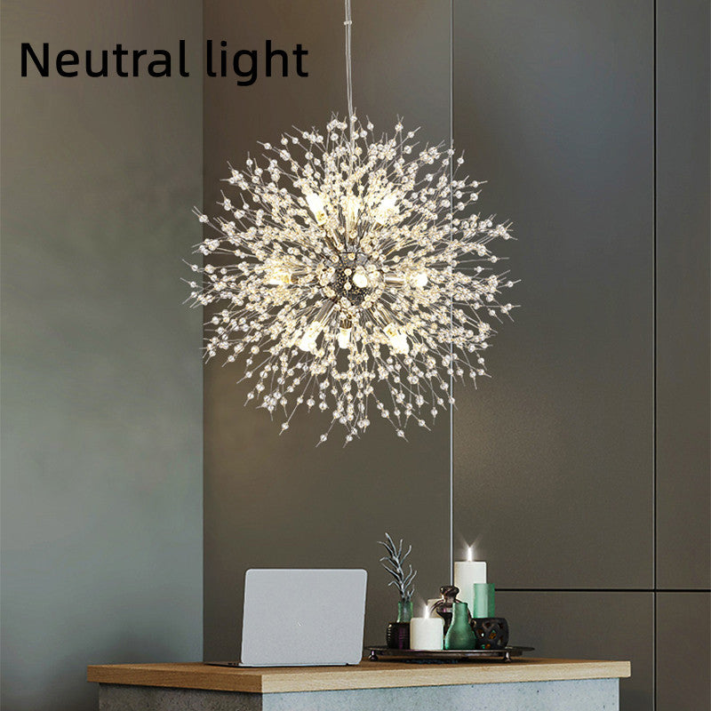 Dandelion Crystal Chandelier – Elegant Lighting for Restaurant, Bedroom & Shop