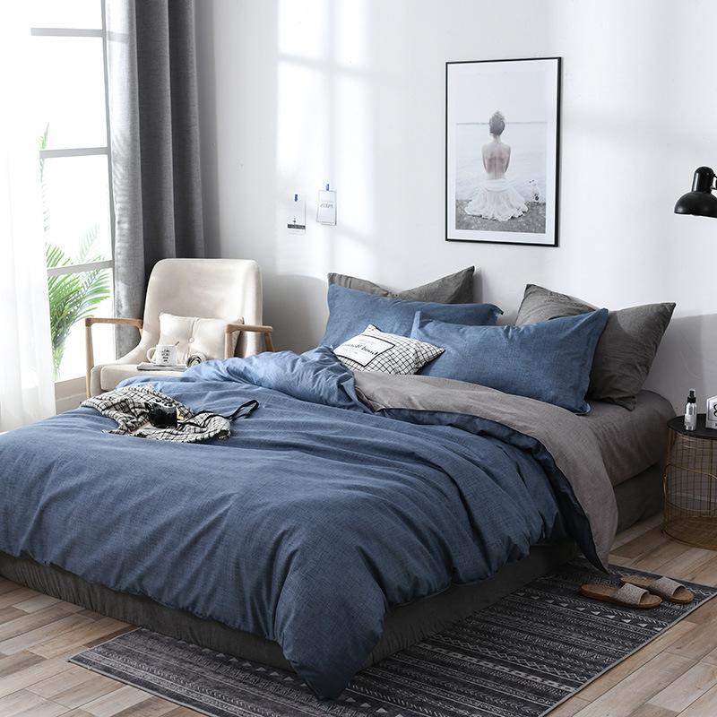 4 Piece Bedding Set Duvet Cover Quilt Bed Sheets Pillowcases Soft Bedroom Bed Set