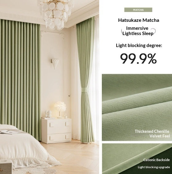 Master Blinds Chenille Curtains French Style Luxury Thick Blackout Drapes for Modern Home Decor