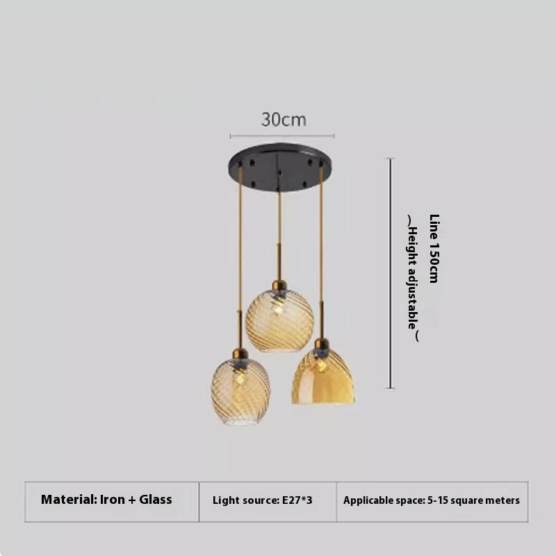 Trendy Glass Chandelier – Modern Ceiling Light for Living Room & Bedroom