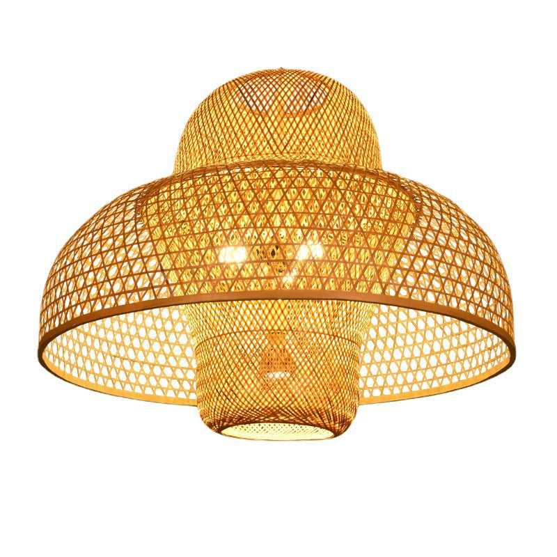 Bamboo Chandelier – New Chinese Style Farmhouse Lighting