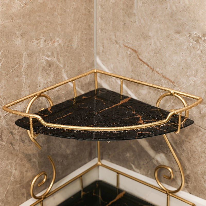 Luxury Triangle Bathroom Storage Shelf – Space-Saving Corner Vanity Organizer