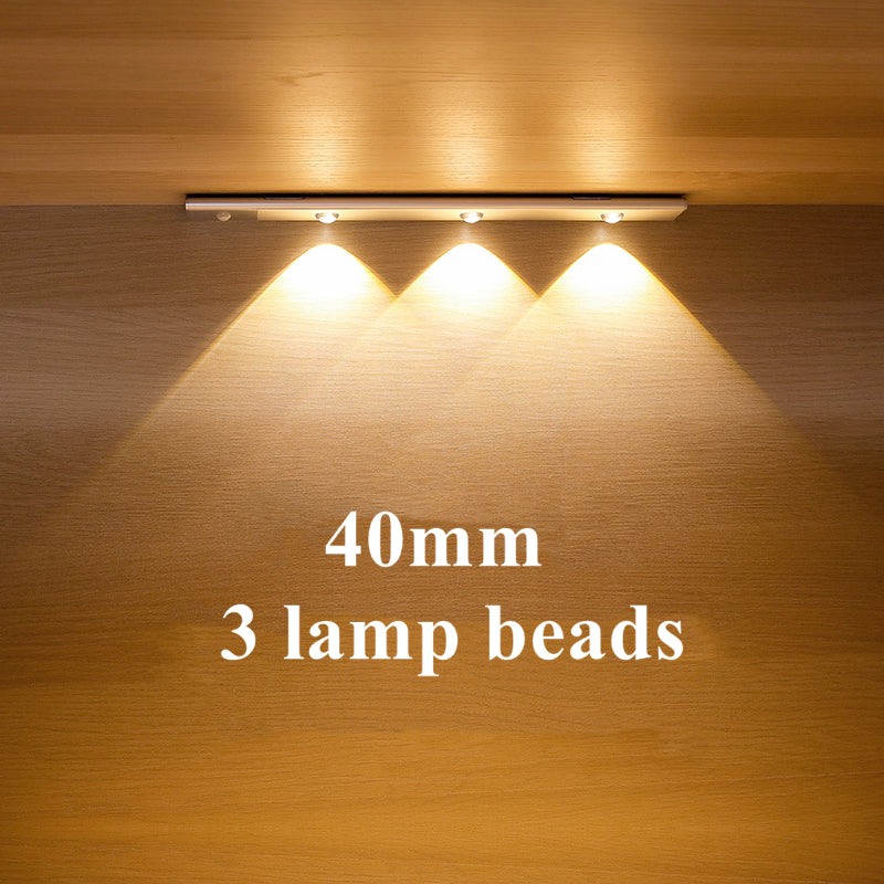 LED Cabinet Light Induction Sensor Door Porch Light Strip Wireless Wiring Free Motion Activated Lamp