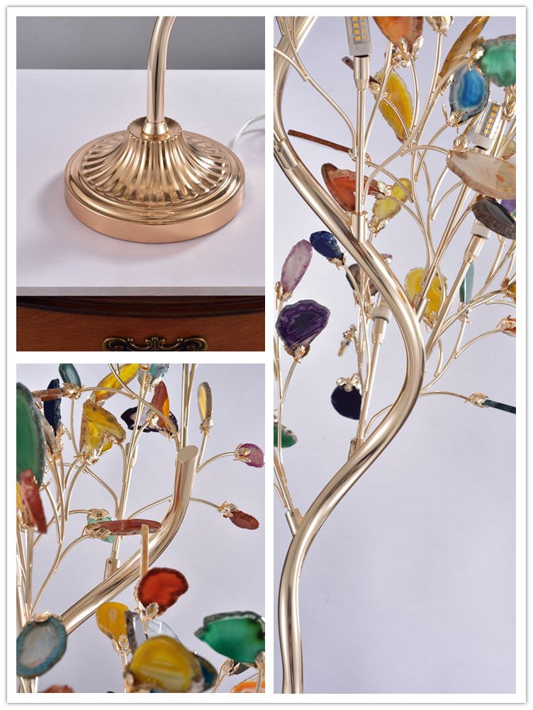 Nordic Agate Tree Branch Floor Lamp for Creative Living Room Decor