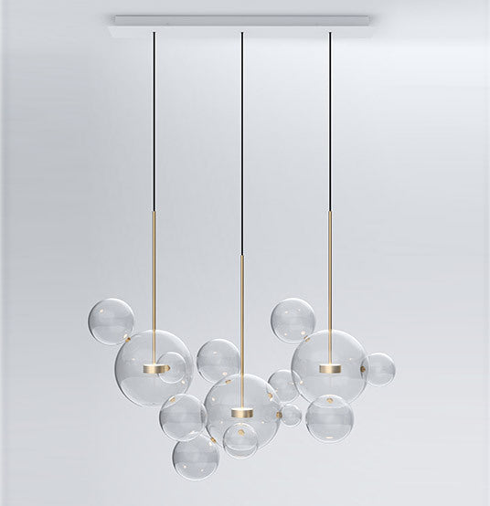 Mickey Bubble Glass Chandelier LED – Modern Living Room, Bedroom & Dining Light