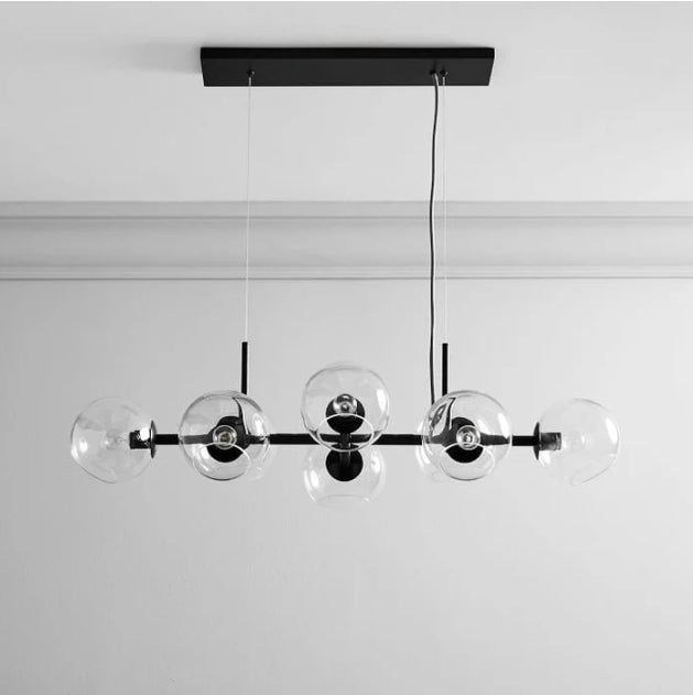 Sleek Glass-Ball Pendant Light – Luxury Bedroom & Dining Room Lighting