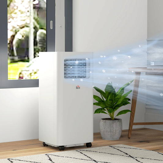 8000 BTU Portable Air Conditioner for 345 Sq Ft Room White AC Unit with Dehumidifier Sleep Mode 24H Timer & Window Kit