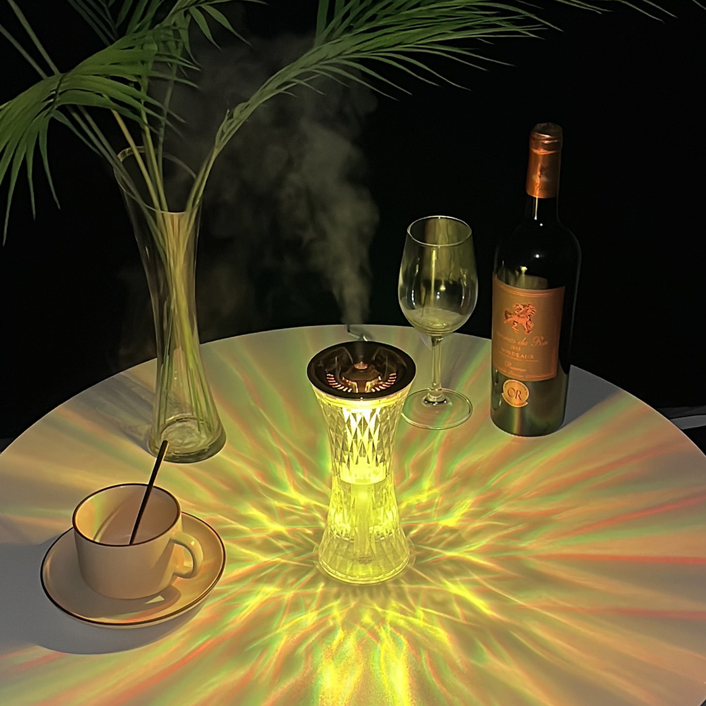 Wild Waist Humidifier Desktop Atomizer Crystal Night Light Romantic Atmosphere LED Mist Lamp