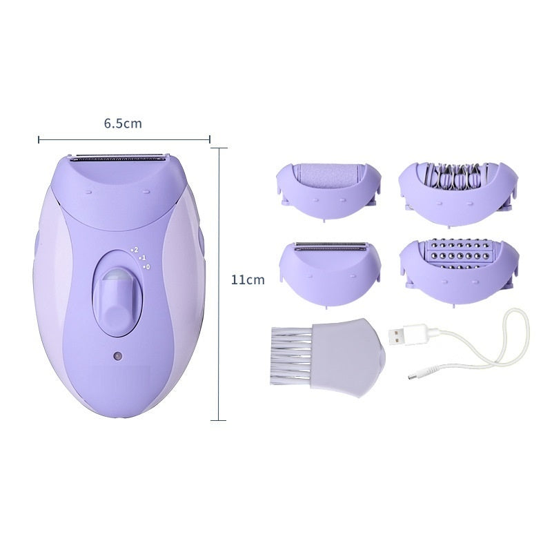 Women’s 4-in-1 Body Shaver and Foot Grinder Kit Electric Hair Removal and Pedicure Care Set
