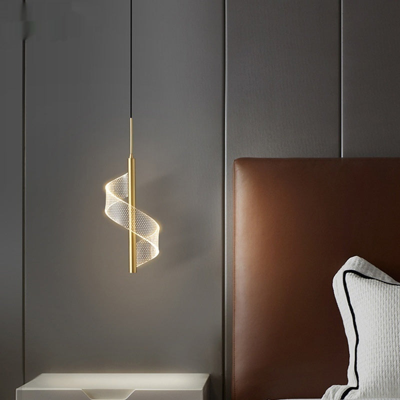 Light Luxury Copper Droplight – Minimalist Small Pendant Lamp