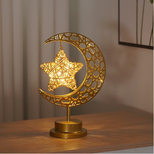 Creative Iron Moon LED Lamp – Modern Artistic Modeling Light