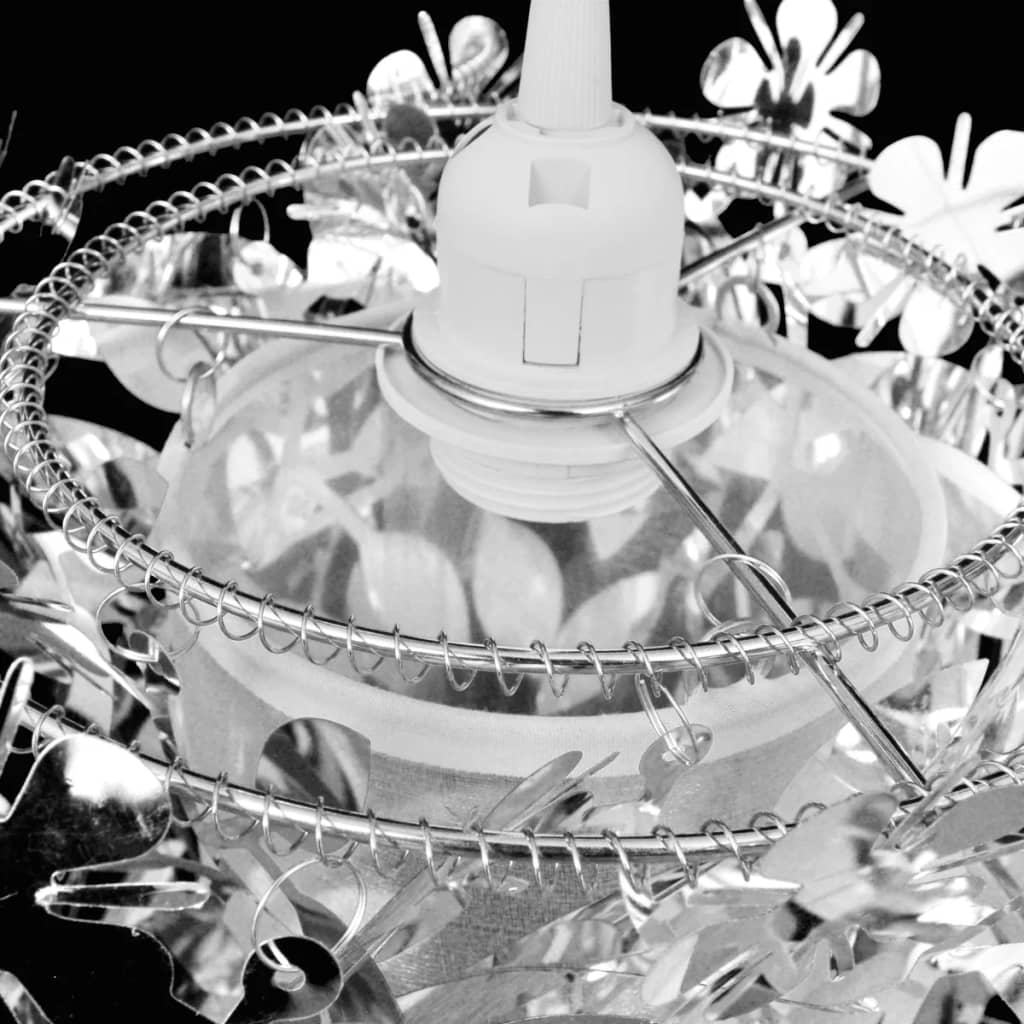 Silver Leaf Sequin Chandelier – Elegant Pendant Ceiling Light