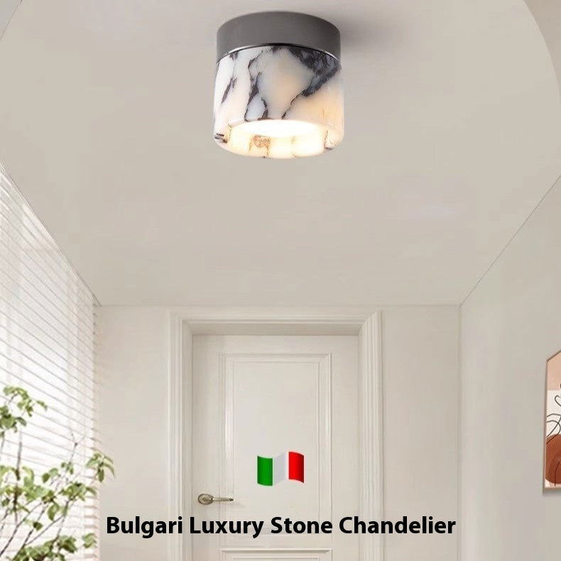 Luxury Marble Stone LED Ceiling Lamp High Grade Balcony Modern Indoor Lighting Fixture