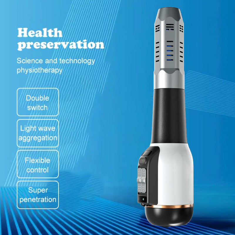 Light Wave Pulse Massage Physiotherapy Instrument Handheld Meridian Massage Device for Body Relaxation and Pain Relief