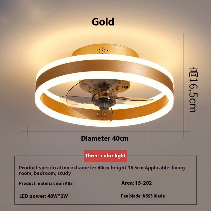 Invisible LED Ceiling Fan Light Bedroom Living Room Modern Ceiling Lamp With Fan