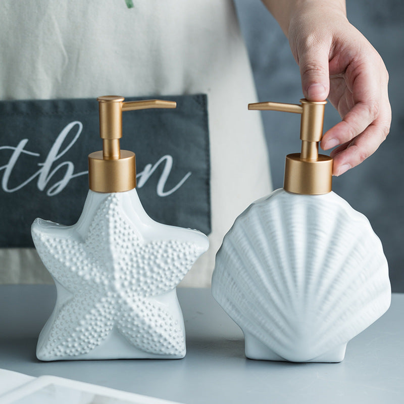 Nordic Style Ceramic Bathroom Dispenser – Hand Sanitizer & Gel Storage Bottle