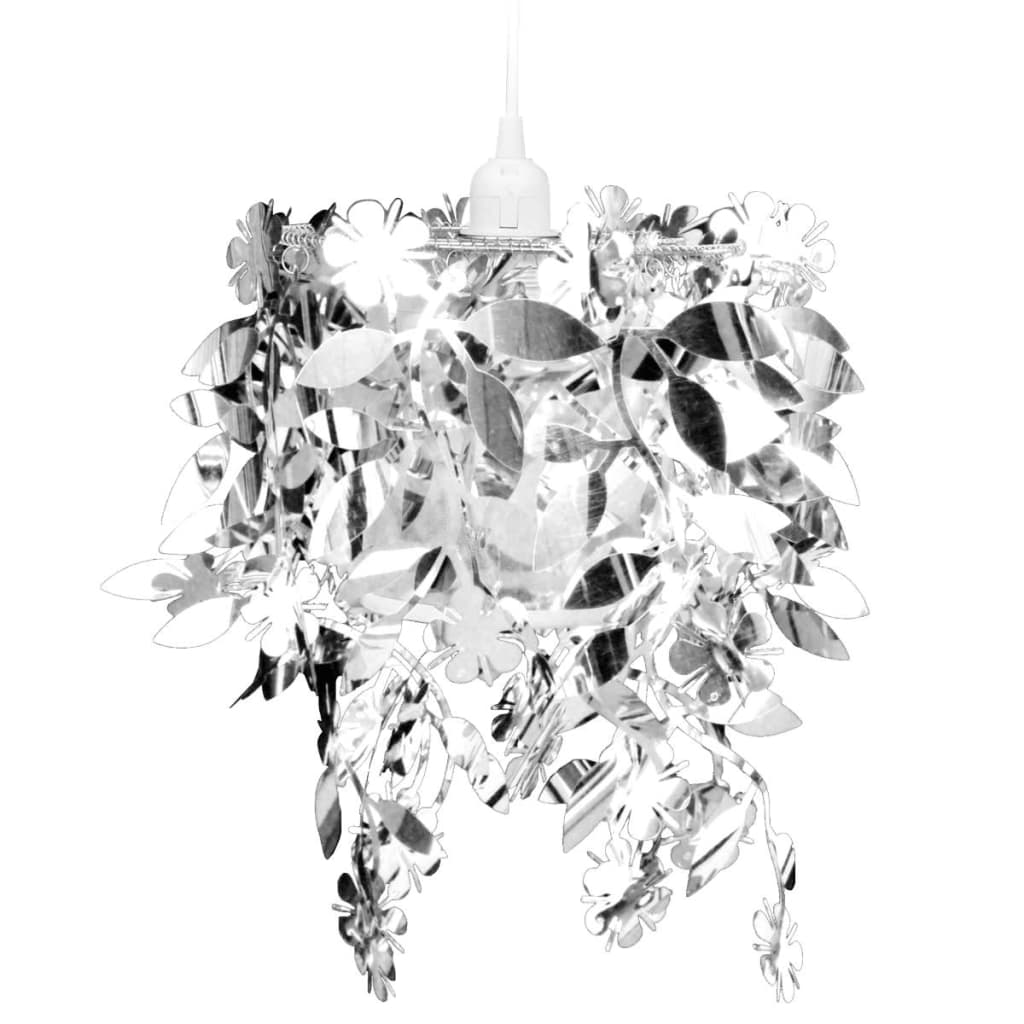 Silver Leaf Sequin Chandelier – Elegant Pendant Ceiling Light