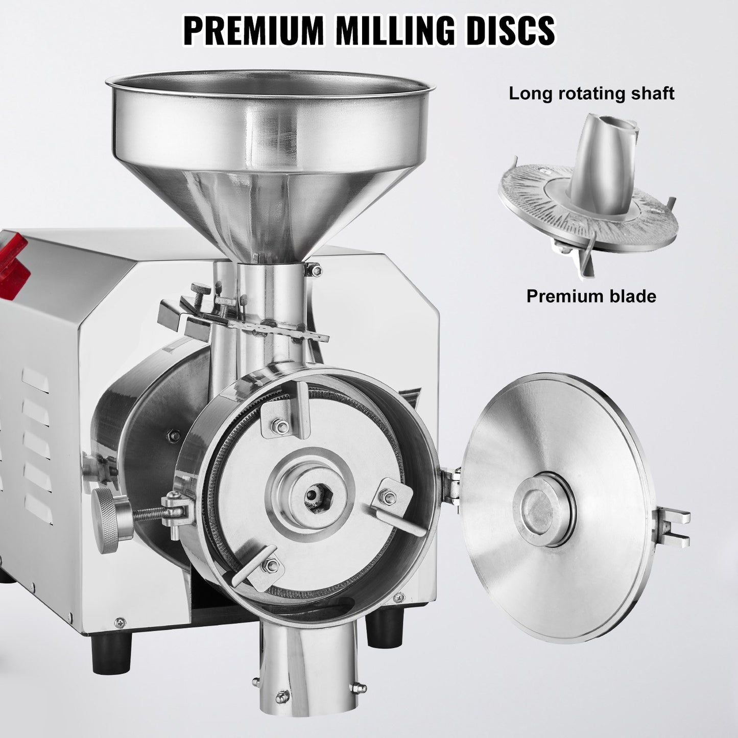 2200W Grain Grinding Mill Machine Food Processing Grinder for Dry Grains and Spices