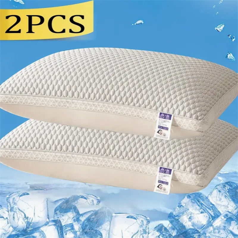 Cooling Breathable Tofu Pillows 2 Pack Memory Foam Soft Sleeping Pillows Temperature Control