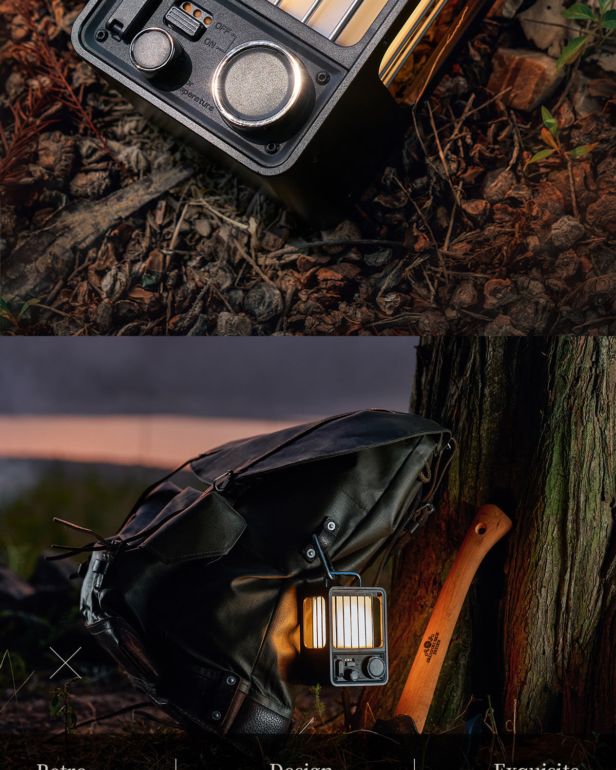 Retro Outdoor Camping Lamp LED Tent Light High Brightness Waterproof Ambient Campsite Lantern