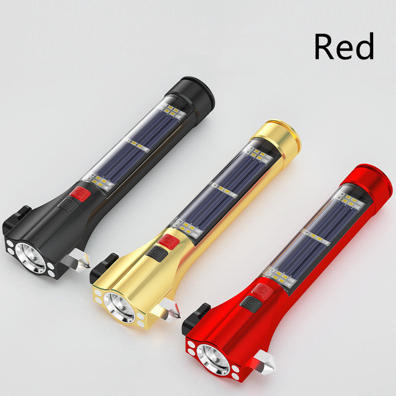 Multifunctional Strong Light Flashlight with Car Safety Cone LED Emergency Warning Light for Roadside and Outdoor Use