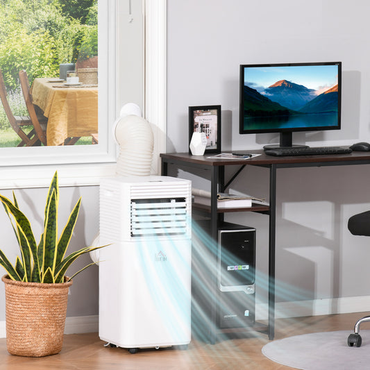 8000 BTU Portable Air Conditioner with Remote Control Cooling & Dehumidifying 24H Timer LED Display White
